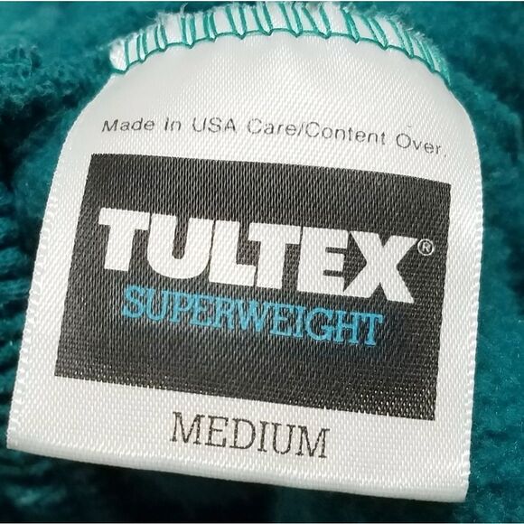 VINTAGE 90s Tultex High Rise Turquoise Joggers - Picture 9 of 10